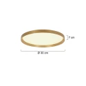 Steinhauer Luminaire de plafond FLADY à 2 flammes IP20, or gradable