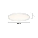 Steinhauer ceiling luminaire FLADY IP20, dimmable