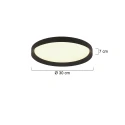 Steinhauer Luminaire de plafond FLADY à 2 flammes IP20, noir gradable