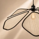 anne light & home pendant luminaire LUMAFLORA 1 flame E27 IP20, black dimmable