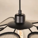 anne light & home pendant luminaire LUMAFLORA 1 flame E27 IP20, black dimmable