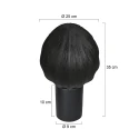 Mexlite Lampe de table SILURA à 1 flamme E27 IP20, noir gradable