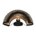 anne light & home wall luminaire MAZE 1 flame E27 IP20, wood, black dimmable