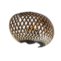 anne light & home wall luminaire MAZE 1 flame E27 IP20, wood, black dimmable