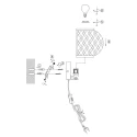 anne light & home wall luminaire MAZE 1 flame E27 IP20, wood, black dimmable