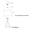anne light & home Lampe de table TRAVINO E27 IP20, gradable