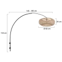 Steinhauer wall luminaire MAZE NATURAL 1 flame E27 IP20, black dimmable