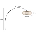 anne light & home Luminaire mural SPARKLED LIGHT à 1 flamme E27 IP20, noir gradable