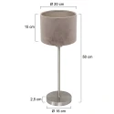 Mexlite Lampe de table NOOR E27 IP20, gradable