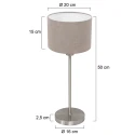 Mexlite Lampe de table NOOR E27 IP20, gradable