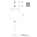 Mexlite Lampe de table NOOR E27 IP20, gradable