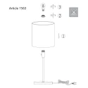 Mexlite Lampe de table NOOR E27 IP20, gradable