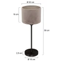 Mexlite Lampe de table NOOR E27 IP20, gradable