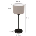 Mexlite Lampe de table NOOR E27 IP20, gradable