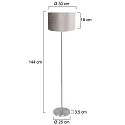 Mexlite Lampadaire NOOR E27 IP20, gradable