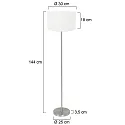 Mexlite Lampadaire NOOR E27 IP20, gradable