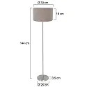 Mexlite floor lamp NOOR E27 IP20, dimmable