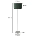 Mexlite Lampadaire NOOR E27 IP20, gradable