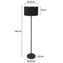 Mexlite floor lamp NOOR E27 IP20, dimmable
