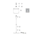 Mexlite Lampadaire NOOR à 1 flamme E27 IP20, noir gradable