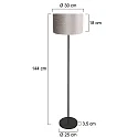 Mexlite floor lamp NOOR E27 IP20, dimmable