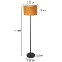 Mexlite Lampadaire NOOR E27 IP20, gradable