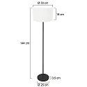 Mexlite floor lamp NOOR E27 IP20, dimmable