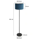 Mexlite floor lamp NOOR 1 flame E27 IP20, black dimmable