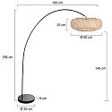 Mexlite floor lamp SOLVA E27 IP20, dimmable