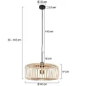 Steinhauer pendant luminaire SPARKLED LIGHT E27 IP20, dimmable