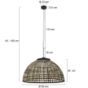 Steinhauer Luminaire à suspension NOX LIGHT à 1 flamme E27 IP20, noir gradable