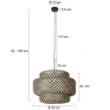 Steinhauer Luminaire à suspension NOX LIGHT à 1 flamme E27 IP20, noir gradable