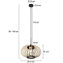 anne light & home pendant luminaire SPARKLED LIGHT E27 IP20, dimmable