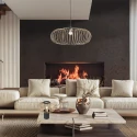 anne light & home Luminaire à suspension SILVA à 1 flamme E27 IP20, noir gradable