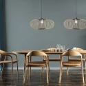 anne light & home Luminaire à suspension SILVA à 1 flamme E27 IP20, noir gradable