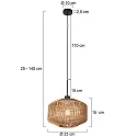 anne light & home Luminaire à suspension SPARKLED LIGHT E27 IP20, gradable