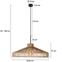 anne light & home Luminaire à suspension SPARKLED LIGHT E27 IP20, gradable
