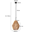 anne light & home pendant luminaire SPARKLED LIGHT E27 IP20, dimmable