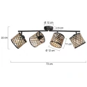 Mexlite ceiling luminaire SUMBA E14 IP20, dimmable