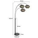 Steinhauer floor lamp SPARKLED LIGHT E27 IP20, dimmable
