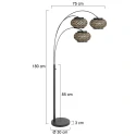 Steinhauer floor lamp SPARKLED LIGHT E27 IP20, dimmable