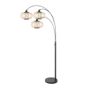 anne light & home Lampadaire SPARKLED LIGHT 3 flammes E27 IP20, noir gradable