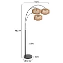 anne light & home floor lamp SPARKLED LIGHT E27 IP20, dimmable