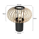 anne light & home Lampe de table BLOEBA E27 IP20, gradable