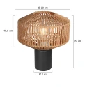anne light & home Lampe de table ROPEX à 1 flamme E27 IP20, noir gradable