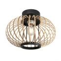 ceiling luminaire SILVA 1 flame E27 IP20, black dimmable