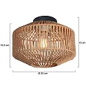anne light & home ceiling luminaire BLOEBA E27 IP20, dimmable