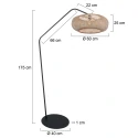 anne light & home Lampadaire ZIG-ZAG E27 IP20, gradable