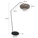 anne light & home Lampadaire ZIG-ZAG E27 IP20, gradable