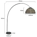 anne light & home floor lamp CURVE E27 IP20, dimmable